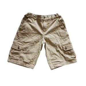 Arizona Cargo Shorts Youth Size 20 Reg Waist 22" Low Rise 6 Pockets Brown
